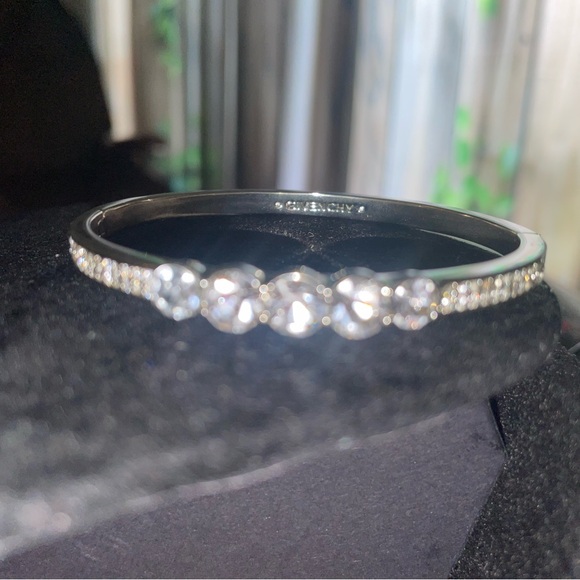 Givenchy Silver Bangle with Crystal Detailing - Picture 1 of 5